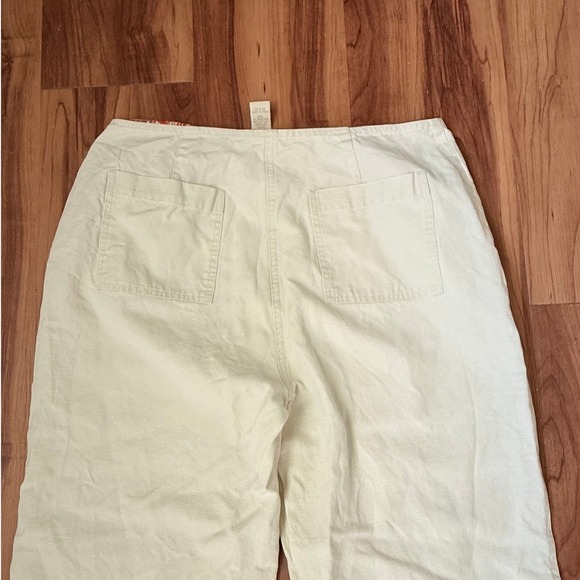 J.jill Wide Leg Cropped Pants Coastal Chic Sailor Style Button Detail Size 10P - Picture 4 of 5